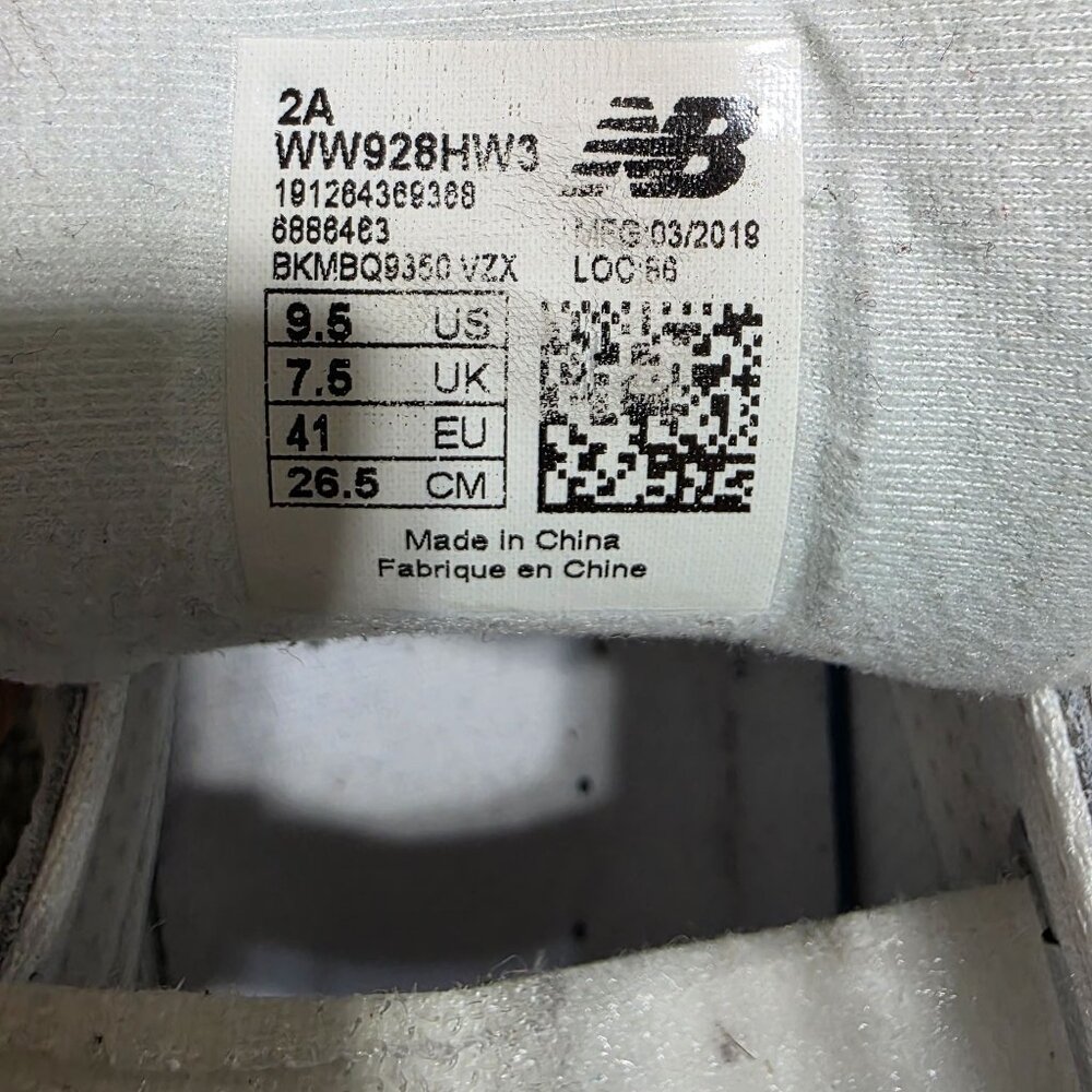 New Balance 928v3 Women’s Walking Shoes White Leather Hook & Loop Straps 9.5 2A image 2